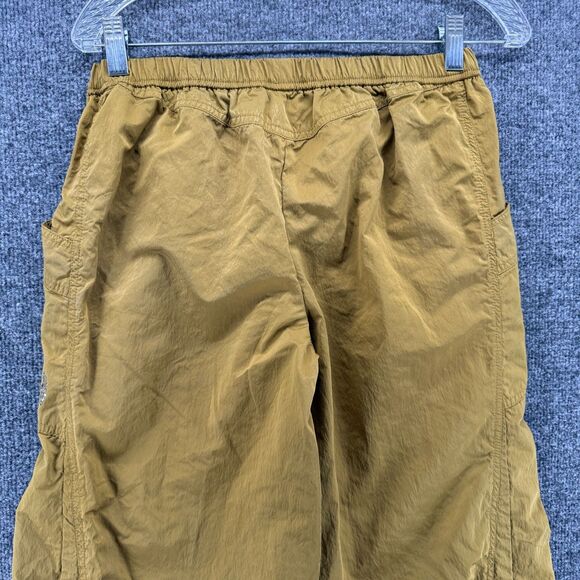 Free People Pants XS Mustard Parachute Cargo Pull On Nylon Wide Leg Baggy Loose - Picture 6 of 11